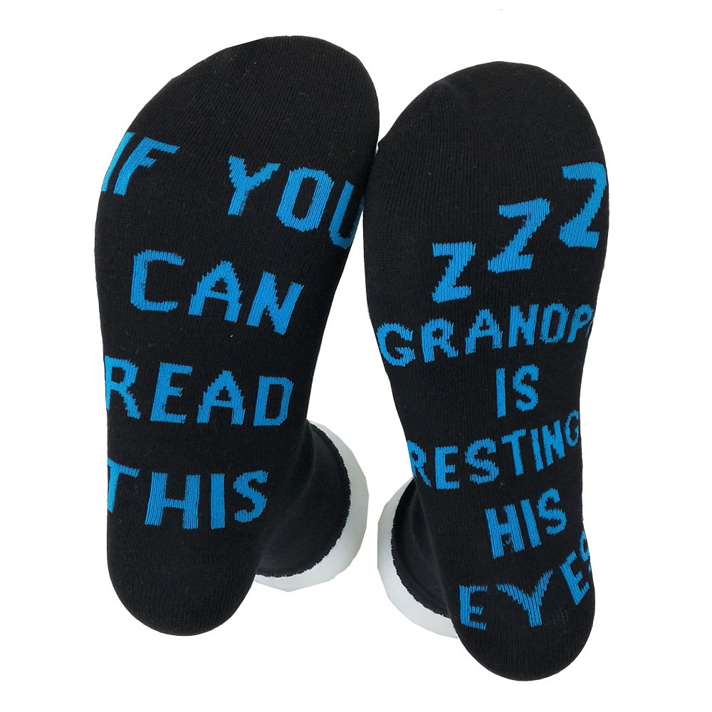 IF YOU CAN READ THIS GRANDPA IS RESTING HIS EYES Socks Novelty Socks